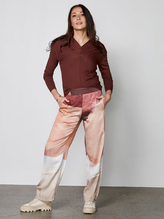 Trousers – Berry Red Mix